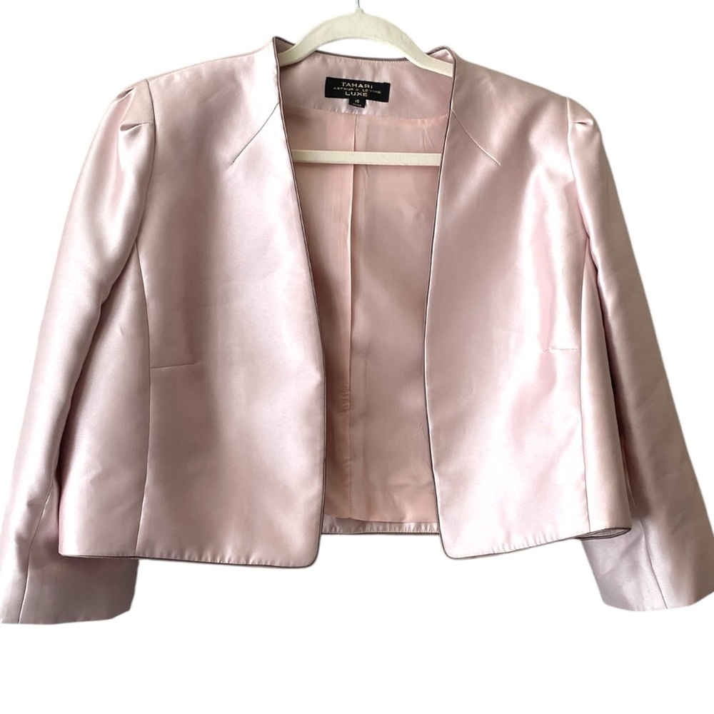 Tahari luxe Pink and Tan Dress with Jacket size 16 - Picture 6 of 14